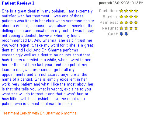 Review of Dental Comfort by a patient